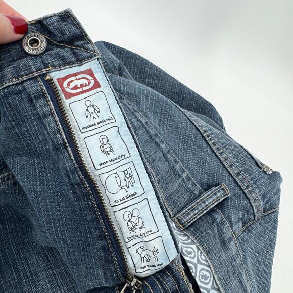 Ecko Unltd Shorts Mens 30 (31x11 ACTUAL) Clifton Short Baggy Blue Denim Vintage - Picture 7 of 8